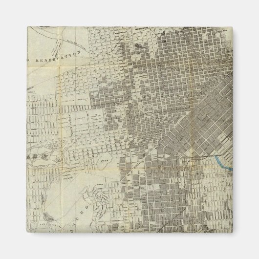 San Francisco City Map van Bancroft Magneet (Voorkant)