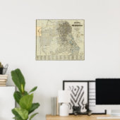San Francisco City Map van Bancroft Poster (Thuiskantoor)
