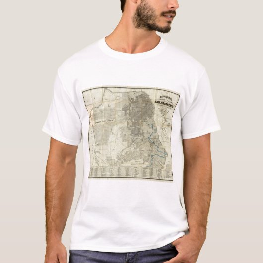 San Francisco City Map van Bancroft T-shirt (Voorkant)
