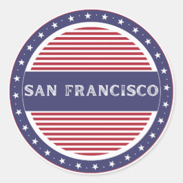 San Francisco City Pride Embleem Amerikaanse Ident Ronde Sticker