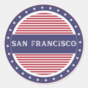 San Francisco City Pride Embleem Amerikaanse Ident Ronde Sticker