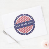 San Francisco City Pride Emblem American Identity Ronde Sticker (Envelop)