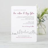 San Francisco City Skyline bruiloft uitnodiging (Staand voorkant)