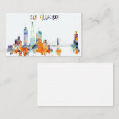 San Francisco City Skyline Visitekaartje (Voorkant / Achterkant)