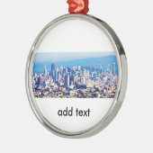 San Francisco City Uitzicht Panorama Metalen Ornament (Links)
