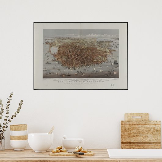 San Francisco City Uitzicht Poster (Keuken)