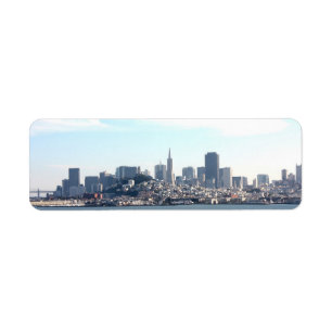 San Francisco City Uitzicht van de baai Etiket