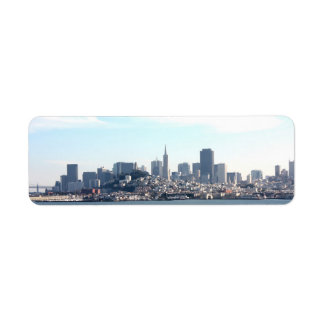 San Francisco City-Uitzicht van de baai Etiket