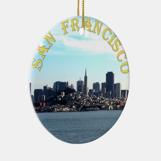 San Francisco City-Uitzicht van de baai Keramisch Ornament (Rechts)