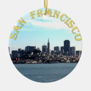 San Francisco City-Uitzicht van de baai Keramisch Ornament