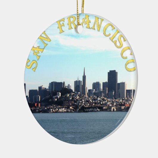San Francisco City-Uitzicht van de baai Keramisch Ornament (Links)