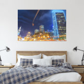 San Francisco CityScape bij nacht Canvas Afdruk (Insitu (Slaapkamer))