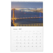 San Francisco CityScape bij Night Scene Kalender (Jan 2027)