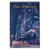 San Francisco CityScape bij Night Scene Kalender (Hoes)