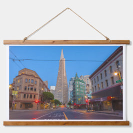 San Francisco Cityscape bij Twilight Hangend Wandkleed