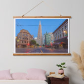 San Francisco Cityscape bij Twilight Hangend Wandkleed (Slaapkamer)
