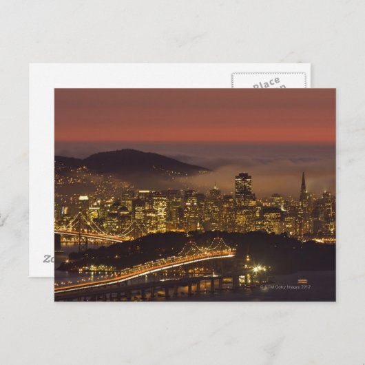 San Francisco Cityscape Briefkaart (Voorkant / Achterkant)