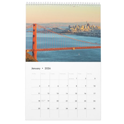 San Francisco Cityscape Kalender (Jan 2026)