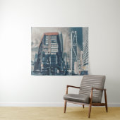 San Francisco CityScape met moderne skyline Wandkleed (In Situ (horizontaal))