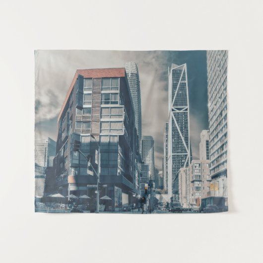 San Francisco CityScape met moderne skyline Wandkleed (Voorkant (horizontaal))