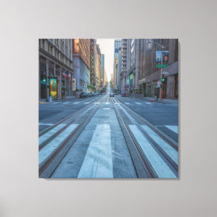 San Francisco Cityscape Street Uitzicht Canvas Afdruk
