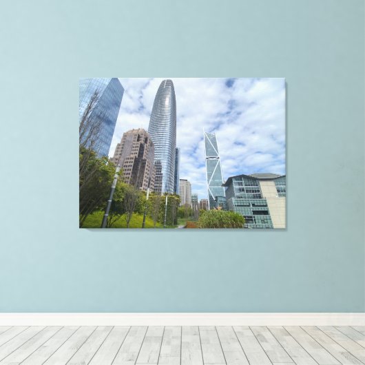San Francisco Cloud Architecture Canvas Afdruk (Insitu (Houten vloer))