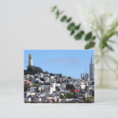 San Francisco Coit Tower Briefkaart (Staand voorkant)