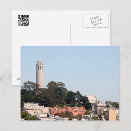 San Francisco Coit Tower Briefkaart (Voorkant / Achterkant)