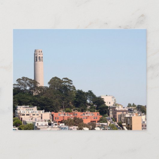 San Francisco Coit Tower Briefkaart (Voorkant)