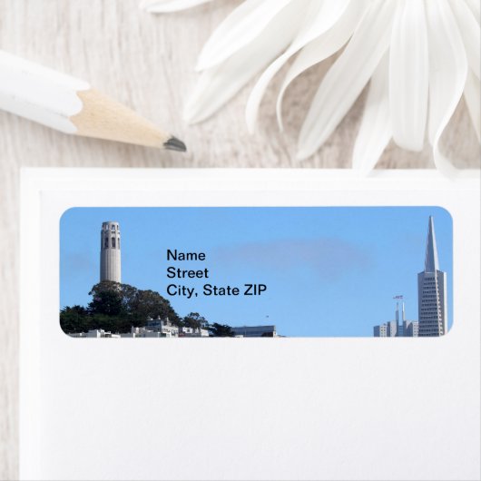 San Francisco Coit Tower Etiket (Insitu)