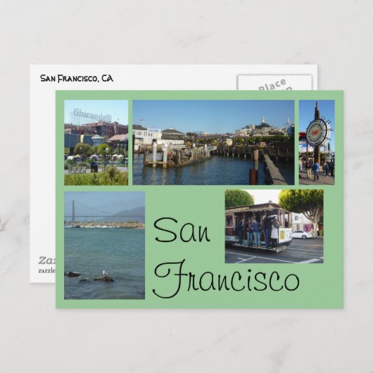 San Francisco Collage Briefkaart (Voorkant / Achterkant)