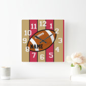 San Francisco Colors Football Wall Clock Vierkante Klok (Huis)