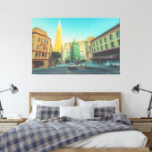 San Francisco Columbus Street Canvas Afdruk (Insitu (Slaapkamer))