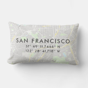 San Francisco Custom Map   Subtle Hues Kussen