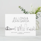 San Francisco De datum opslaan Kaart (Staand voorkant)