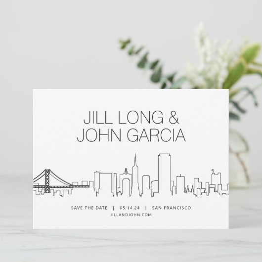 San Francisco De datum opslaan Kaart (Staand voorkant)