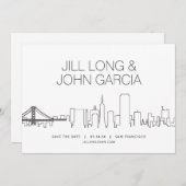 San Francisco De datum opslaan Kaart (Voorkant / Achterkant)