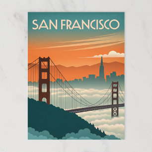 San Francisco: De nevelige charme van Golden Gate Briefkaart