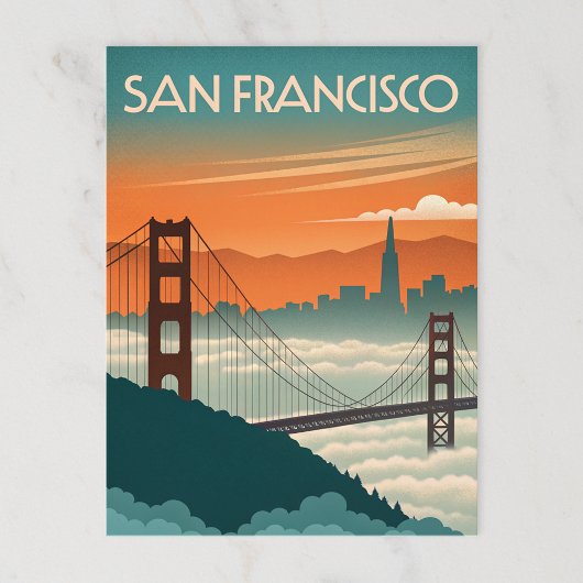 San Francisco: De nevelige charme van Golden Gate Briefkaart