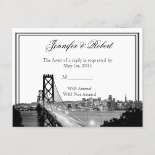 San Francisco Destination Wedding RSVP Briefkaart