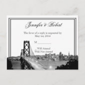San Francisco Destination Wedding RSVP Briefkaart (Voorkant)