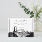 San Francisco Destination Wedding RSVP Briefkaart (Staand voorkant)