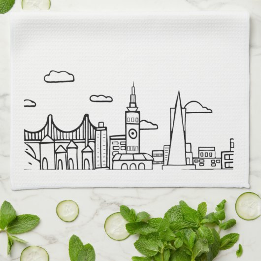 San Francisco Dishtowel Theedoek (Gevouwen)