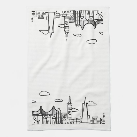 San Francisco Dishtowel Theedoek (Verticaal)