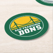 San Francisco Dons Ronde Kartonnen Onderzetter (Gebogen)