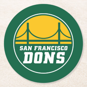 San Francisco Dons Ronde Kartonnen Onderzetter