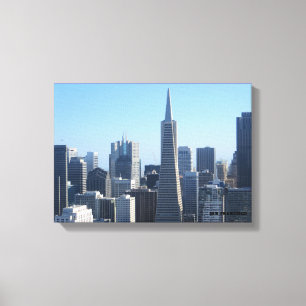 San Francisco Downtown, California Skyscraper City Canvas Afdruk
