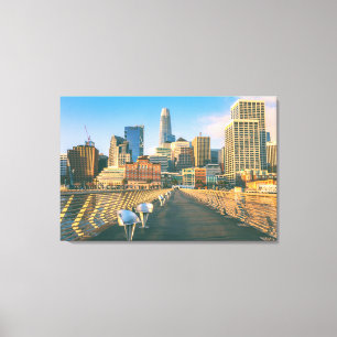 San Francisco Downtown Canvas Afdruk