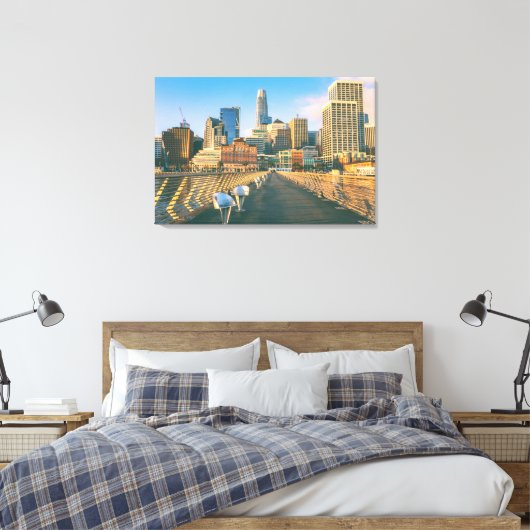 San Francisco Downtown Canvas Afdruk (Insitu (Slaapkamer))