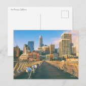 San Francisco Downtown Skyline Briefkaart (Voorkant / Achterkant)